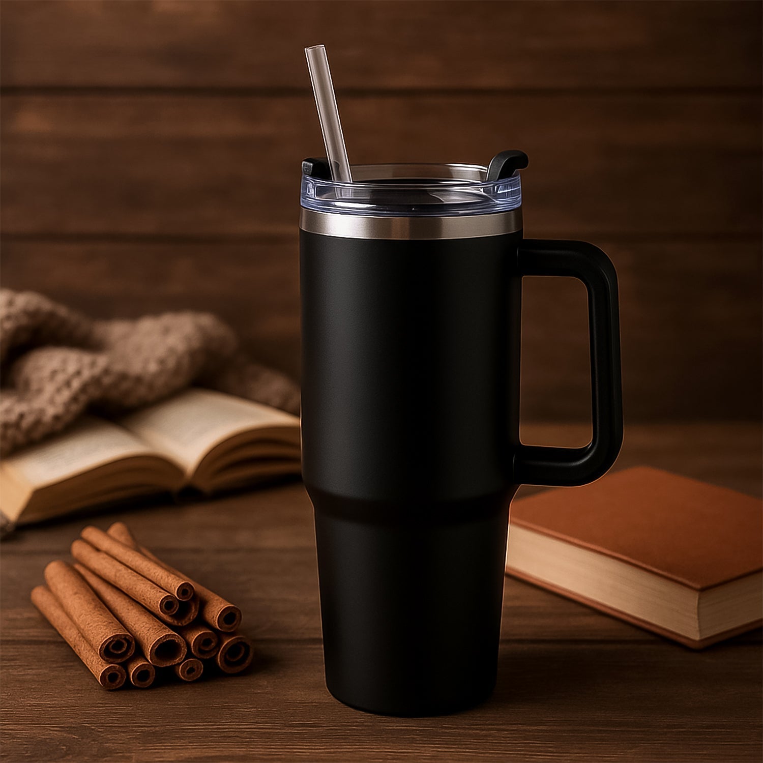 Premium 1200 ML Stainless Steel Vacuum Insulated Travel Mug with Straw and Handle (1200ML / 1 Pc) Premium 1200 ML Stainless Steel Vacuum Insulated Travel Mug with Straw and Handle (1200ML / 1 Pc)